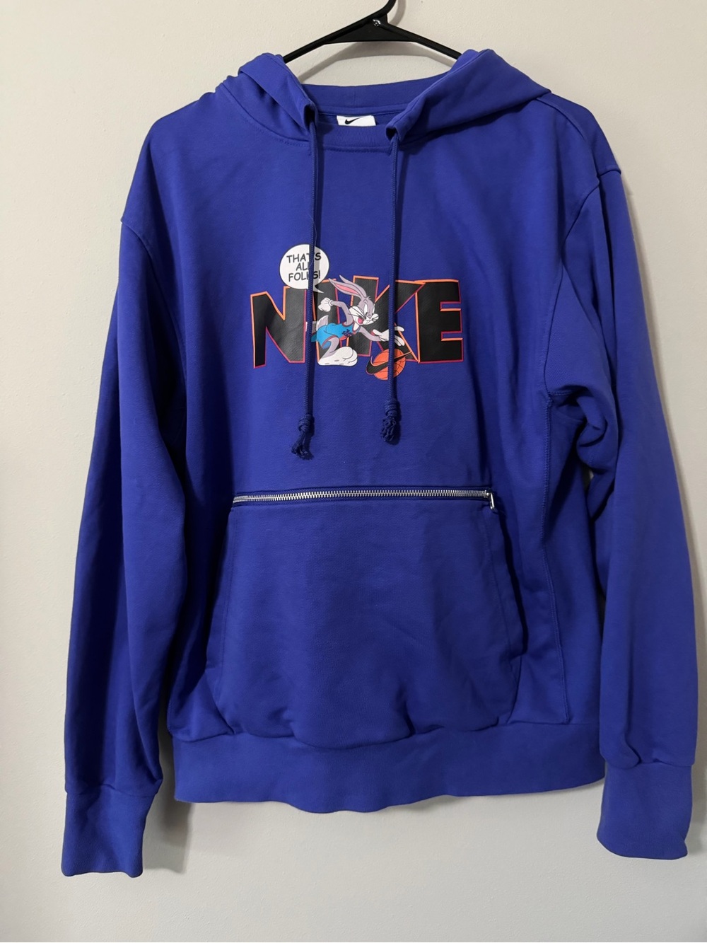 Nike Space Jam A New Legacy Bugs Bunny Hoodie Blue Sweatshirt Men’s Size M